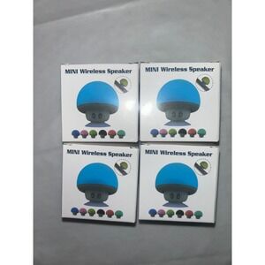 Mini Wireless Mushroom Speaker Bluetooth V5.0 Portable Suction Cup Blue Green